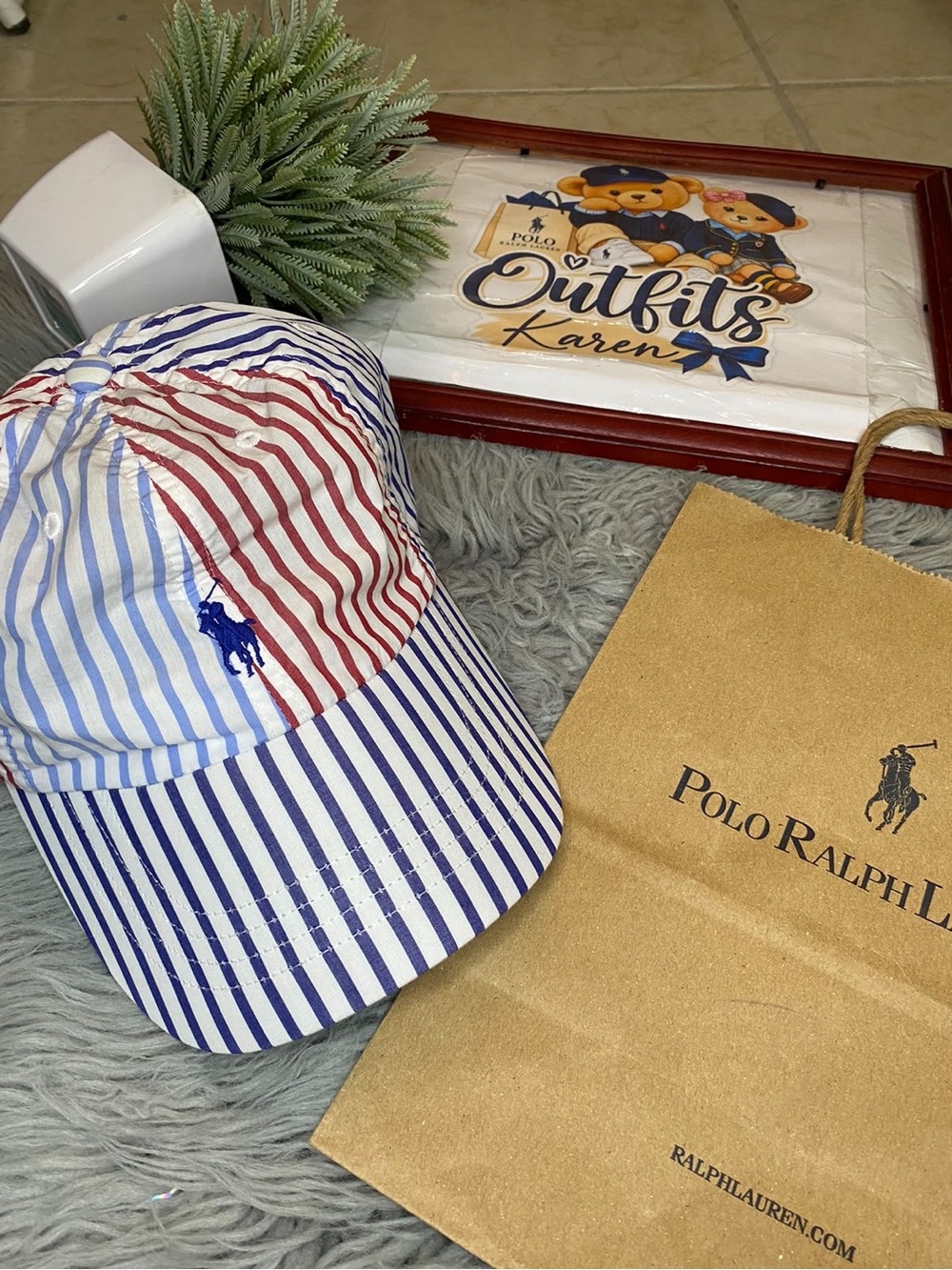Polo by Ralph Lauren Kids Striped Cap in Red, White & Blue